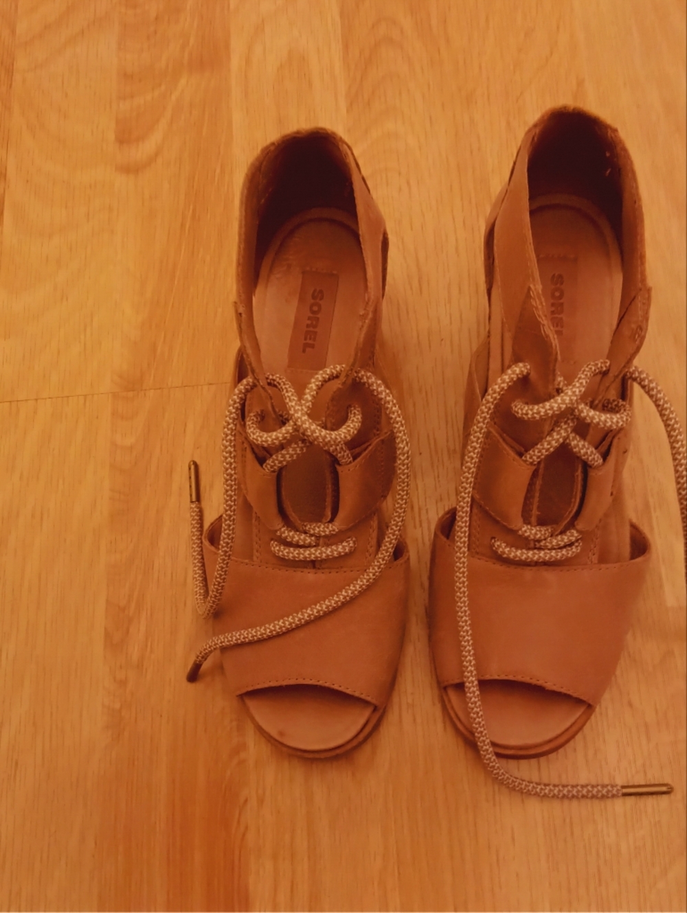 Sorel Joanie Lace-Up Wedge Sandals Women's Size 8.5 - Picture 2 of 10
